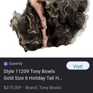 Tony Bowls Size 10 black, silver, gold dress